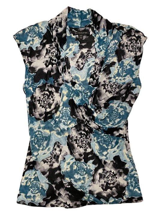 Classiques Entier Tops - Classiques Entier Atelier Silk‑Blend Sleeveless Top – Watercolor Floral, Size M